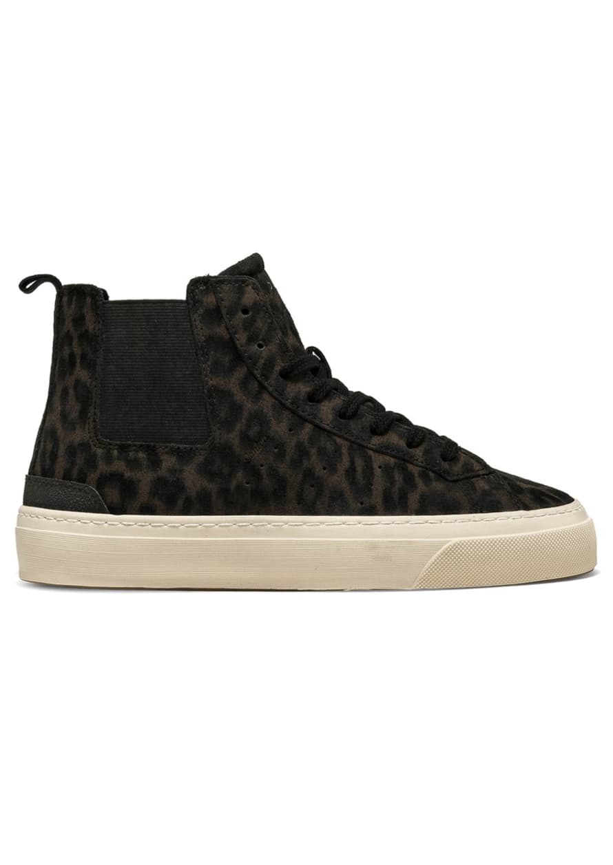 D.A.T.E Sonica High Animalier Leopard Trainers