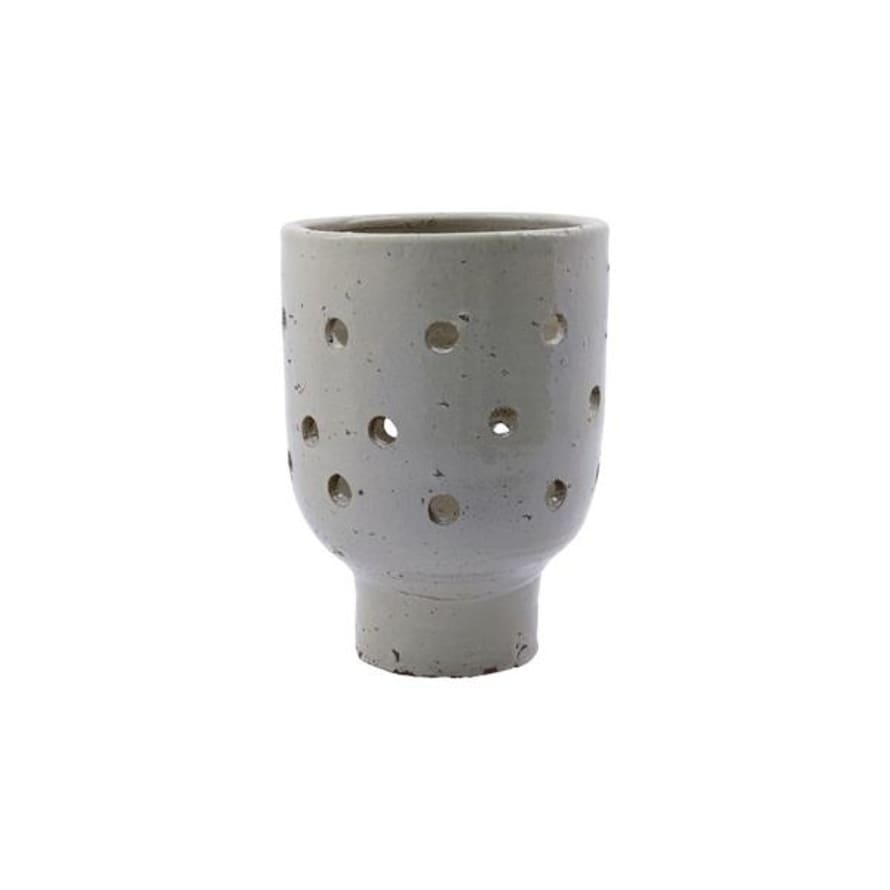 House Doctor Rustic Stoneware Artist Tea Light Holder 20 X 15 Cm