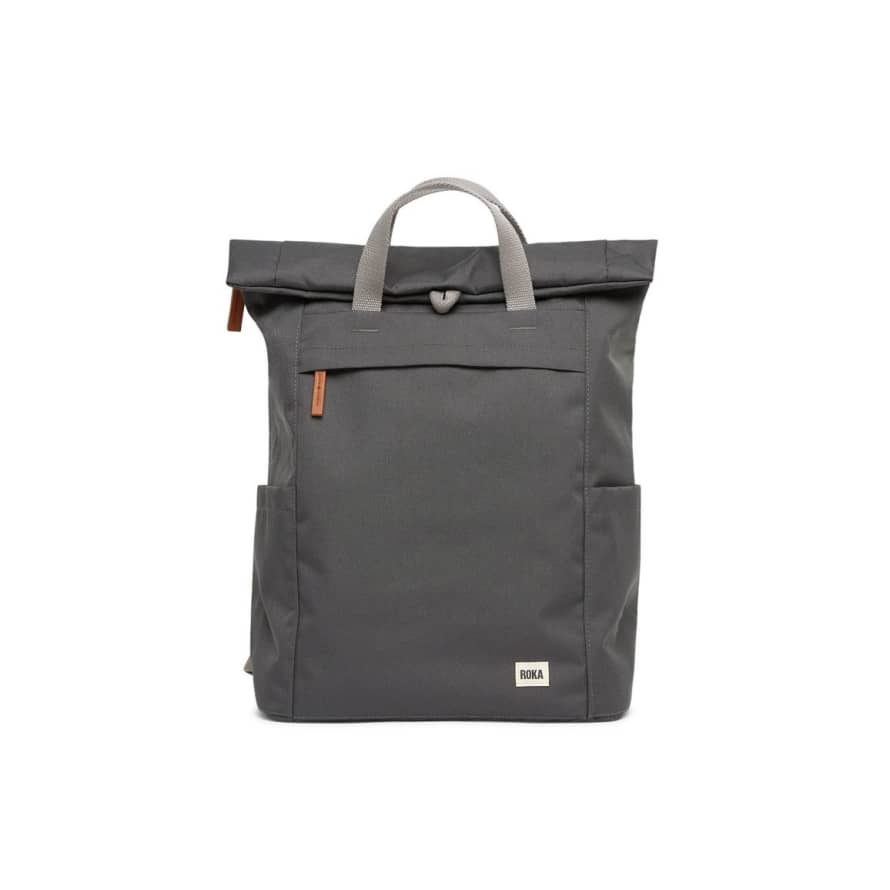 ROKA Medium Finchley A Sustainable Canvas Backpack Carbon