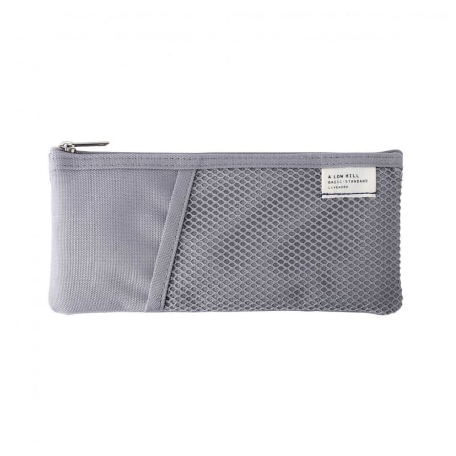 livework Mesh Pocket Pencil Pouch in Grey
