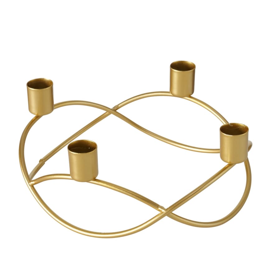 &Quirky Avery Gold Candle Holder