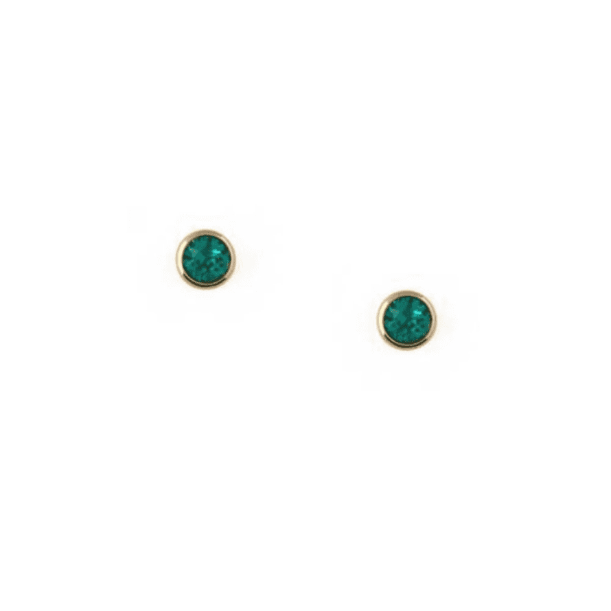 Orelia London Emerald Stud Earings Made With Swarovski Crystals
