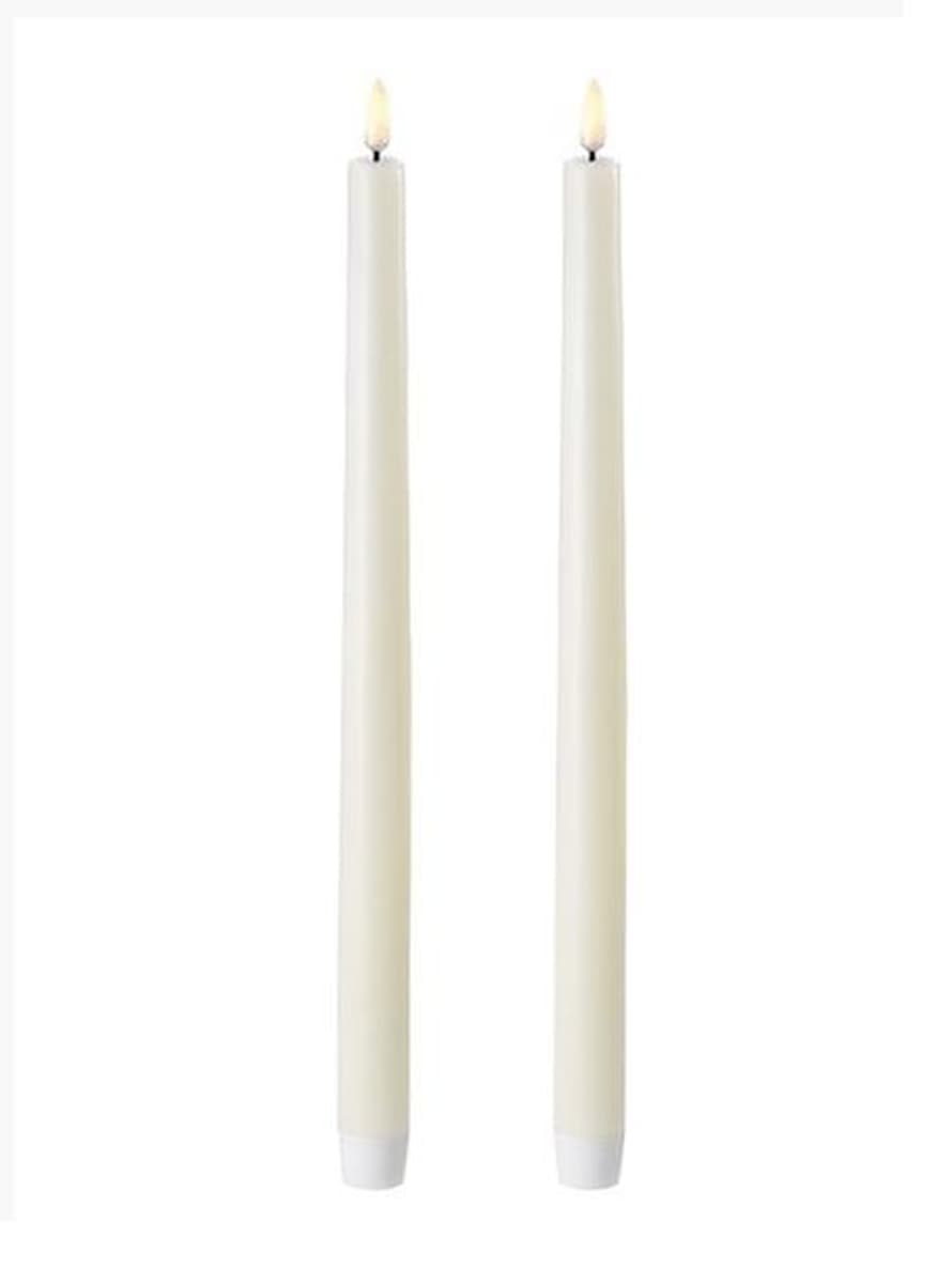 UYUNI LIGHTING Led Taper Candle Twin Pack 2 3 X 35 Nordic White