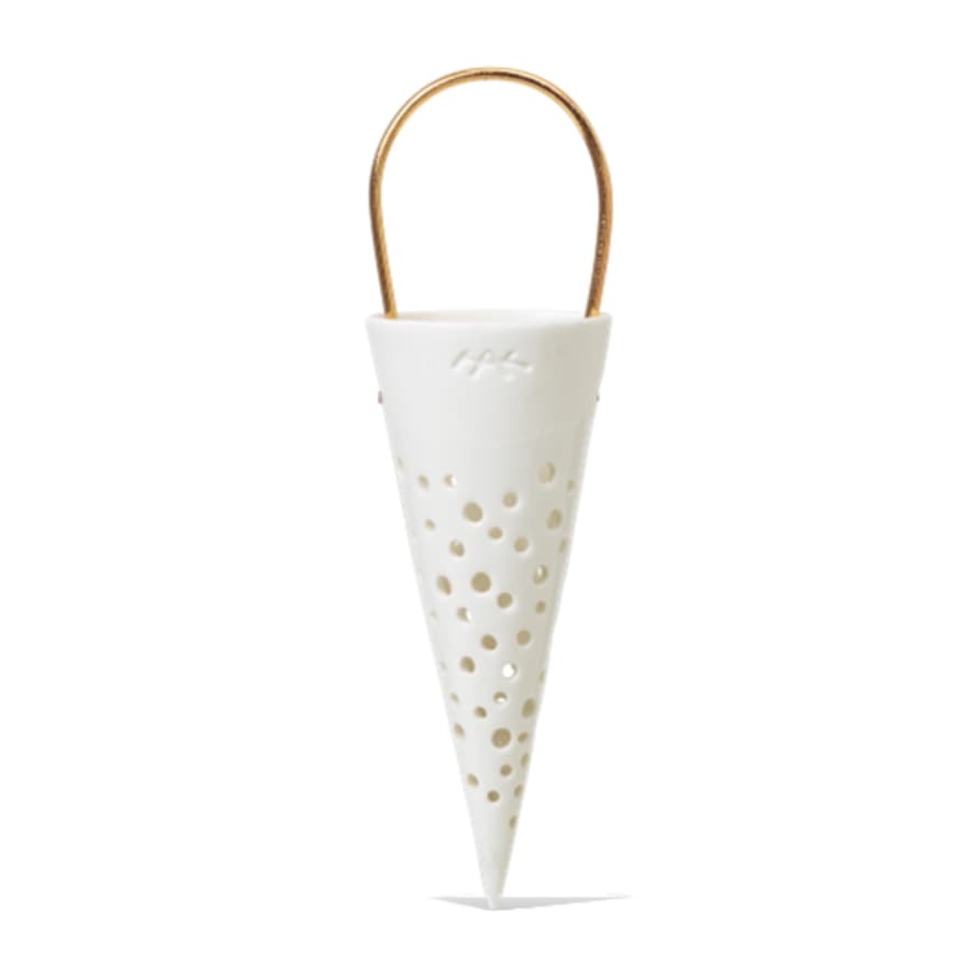 Kähler Nobili Ceramic Hanging Cone 18.5cm White