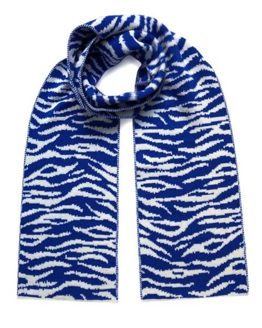 Ingmarson Tiger Blue Wool Cashmere Scarf