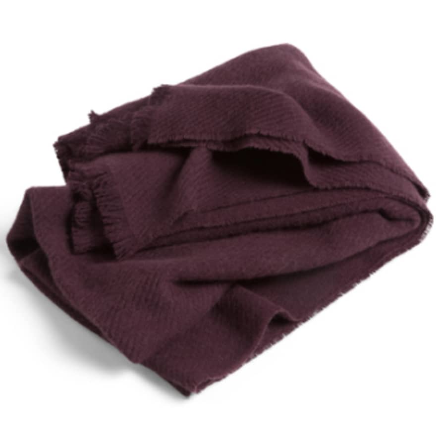 HAY Mono Blanket, 100% wool - Burgundy