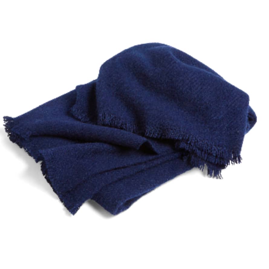 HAY Mono Blanket, 100% Wool - Midnight Blue
