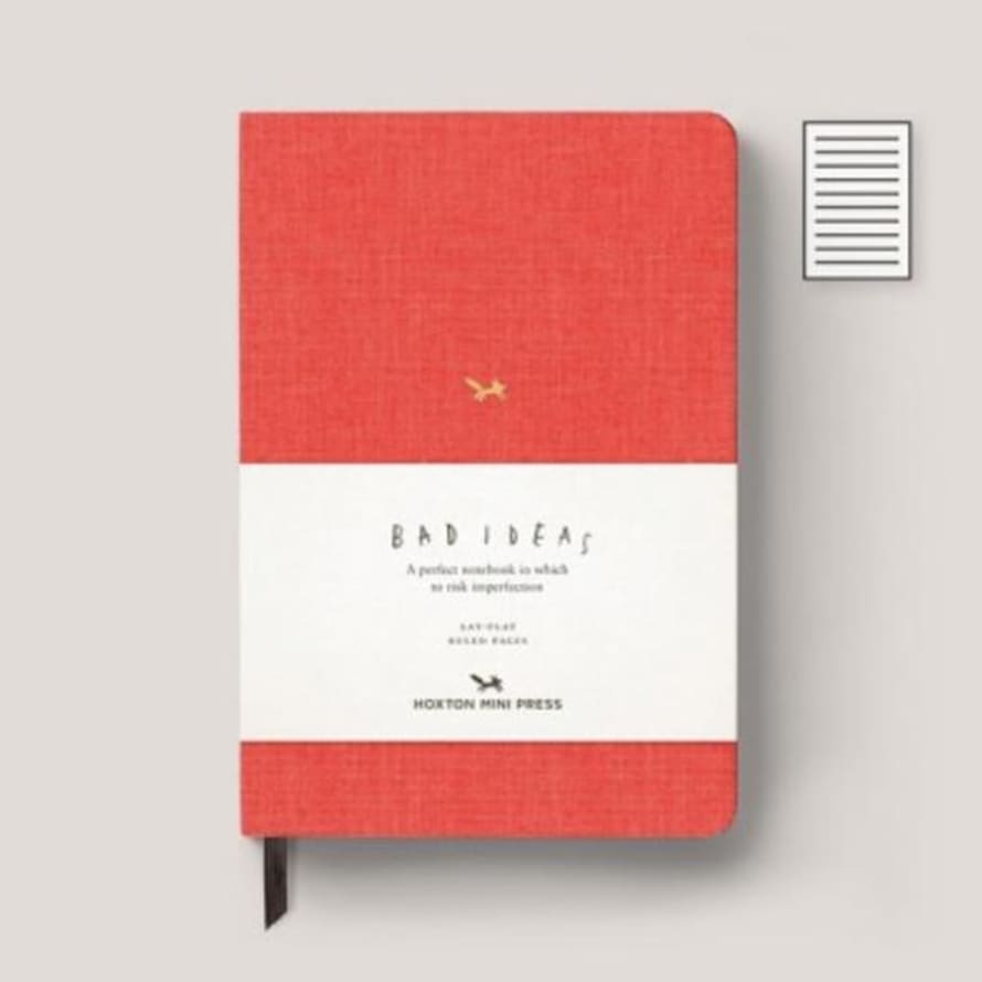 Hoxton Mini Press Red A 5 Bad Ideas Notebook