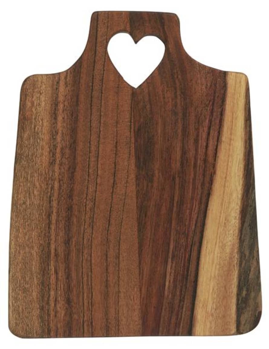Ib Laursen Acacia Wood Heart Handle Chopping Board