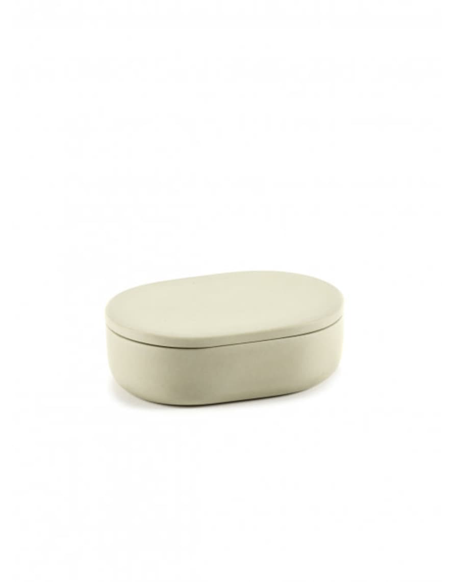 Serax NV Small Oval Beige Cose Jar with Lid