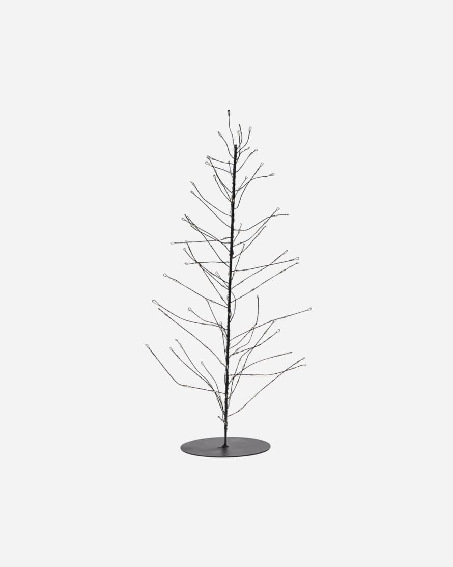 House Doctor Wire Christmas Tree, Glow, Black, W. Timer Function
