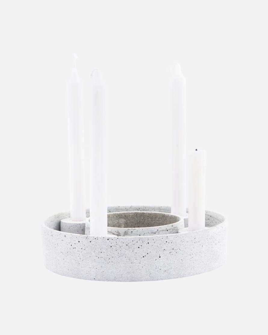 House Doctor Candle Stand The Ring Grey