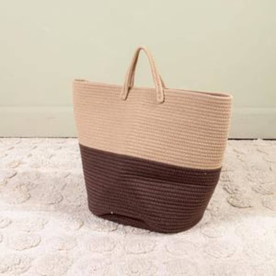 &Quirky Aurelie Rope Basket with Handles Tan