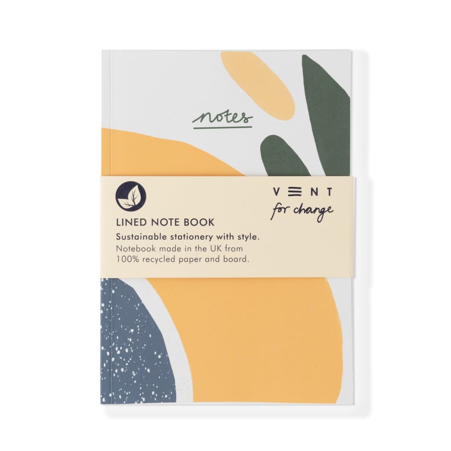 VENT for change Recycled A5 Lined Paper Notes Book – Olive