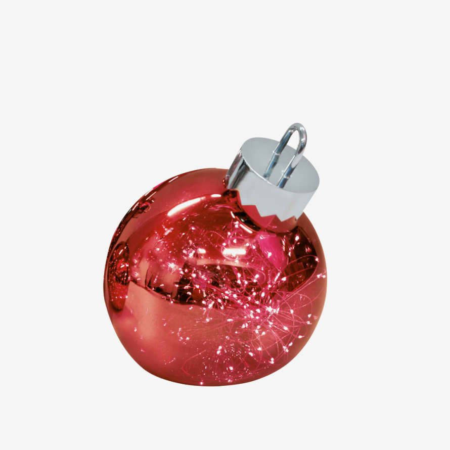 Sompex LED Deco Light Ornament - Small Christmas Ball with Lighting - Red