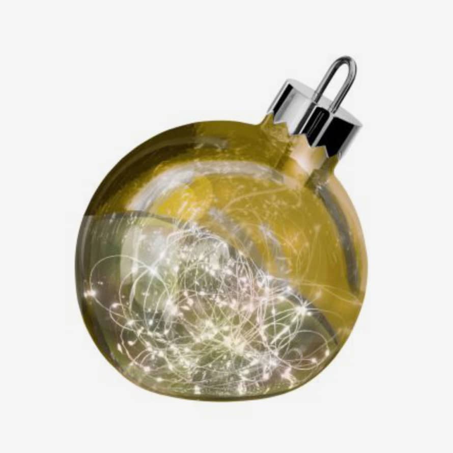 Sompex LED Deco Light Ornament - Large Christmas Ball with Lighting - Gold