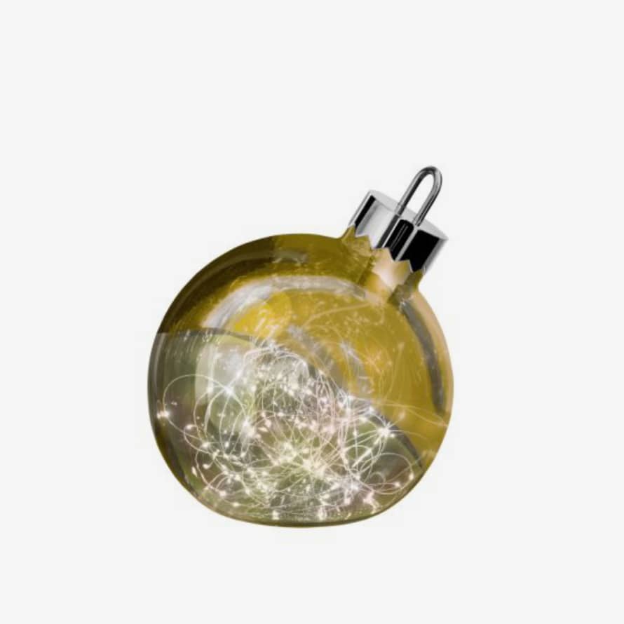 Sompex LED Deco Light Ornament - Small Christmas Ball with Lighting - Gold