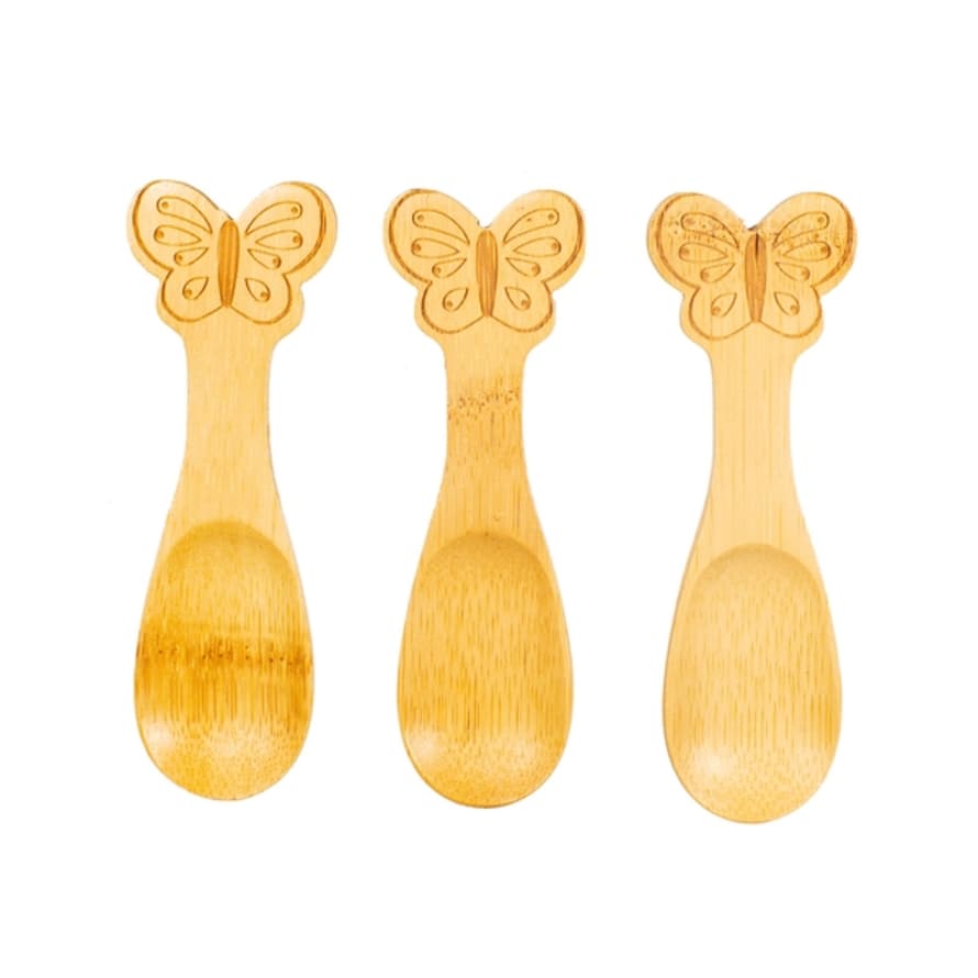 Sass & Belle  Bamboo Buterfly Spoons Set of 3