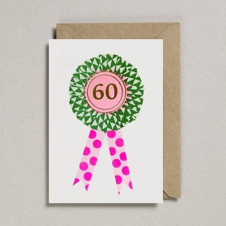 Petra Boase Riso Rosette 60 Birthday Card