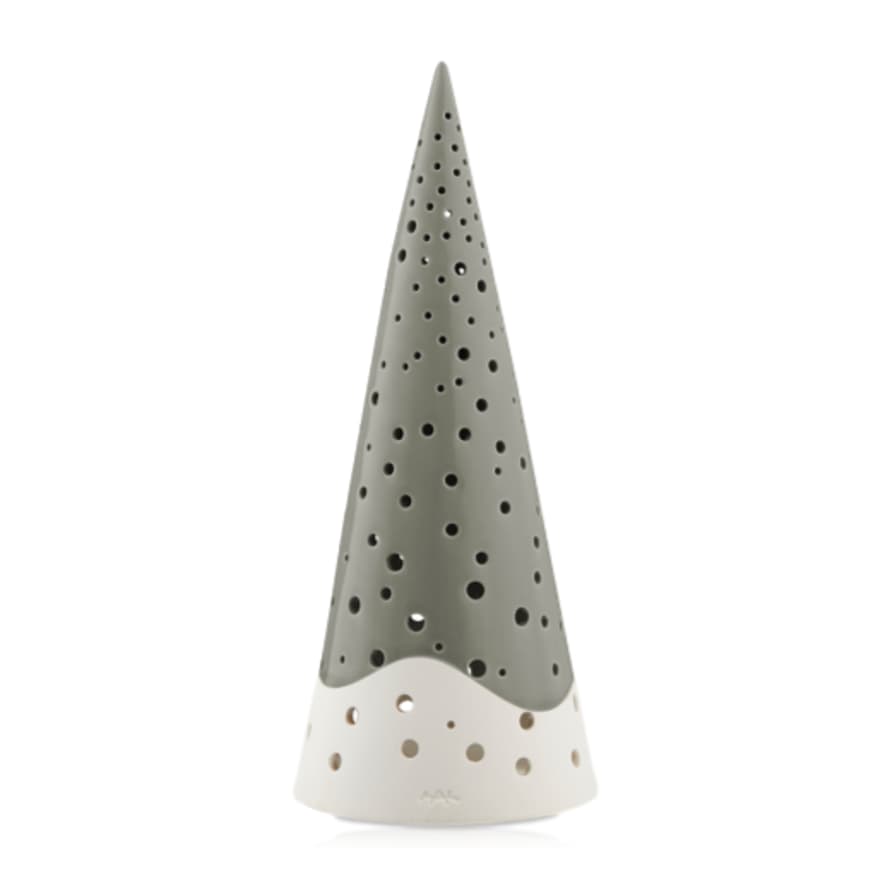 Kähler Nobili Ceramic Cone Tealight Holder 25.5cm Grey-Green