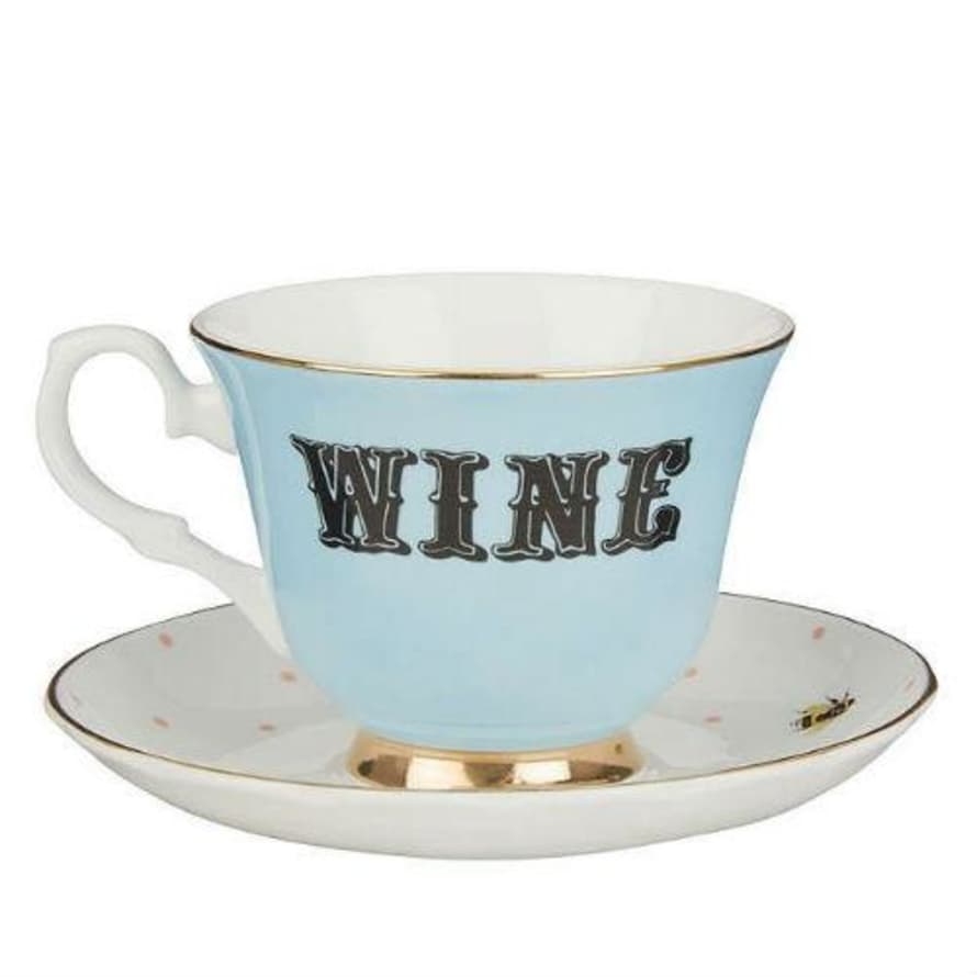 Yvonne Ellen Wine Tea Cup & Saucer