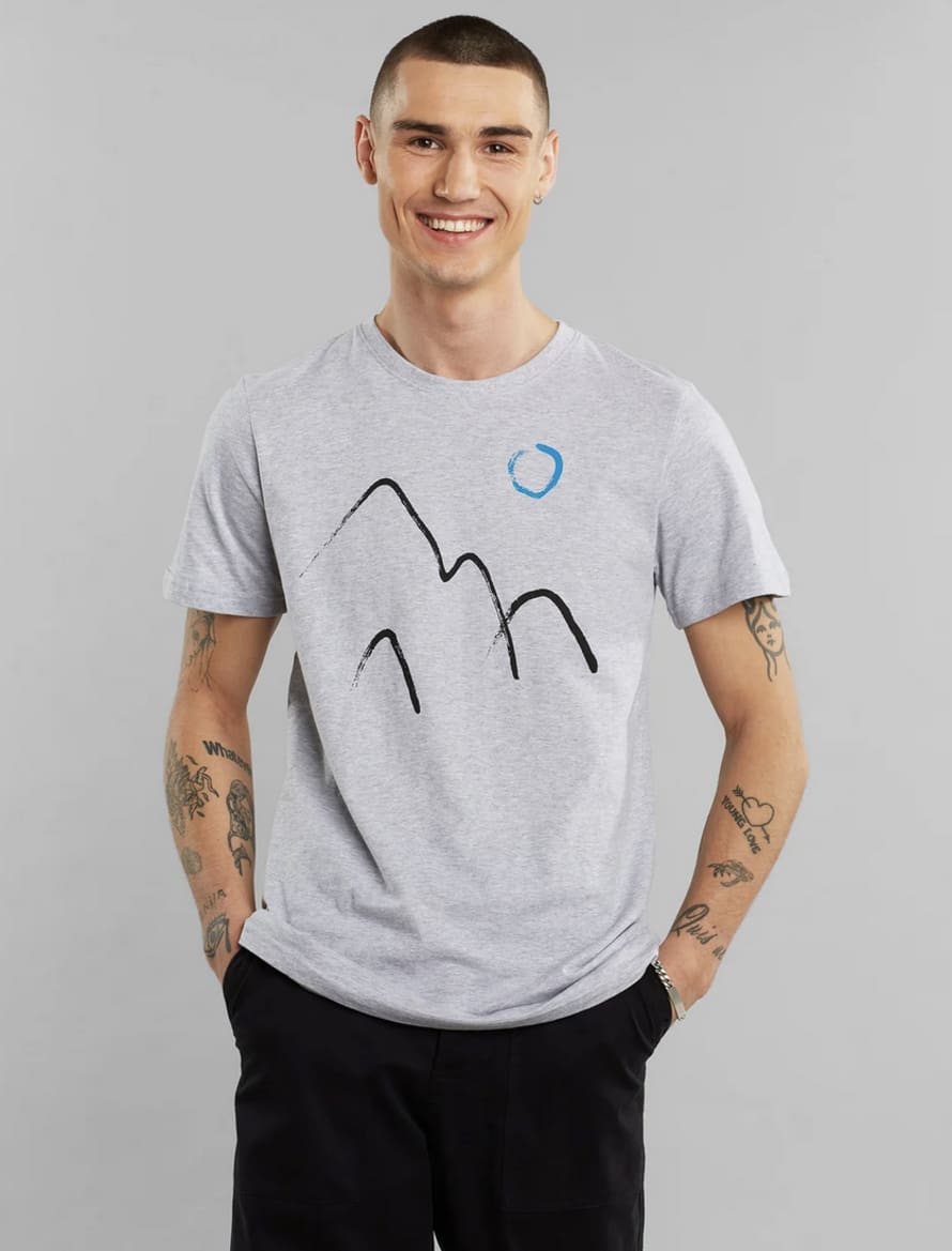 dedicated T-Shirt Stockholm Marker Mountain Grey Melange