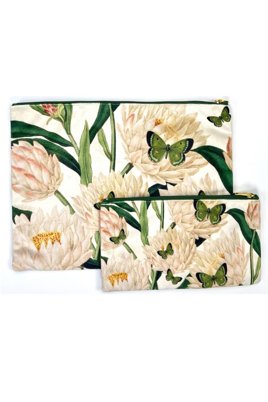 Vanilla Fly Green Butterfly Make Up Pouch