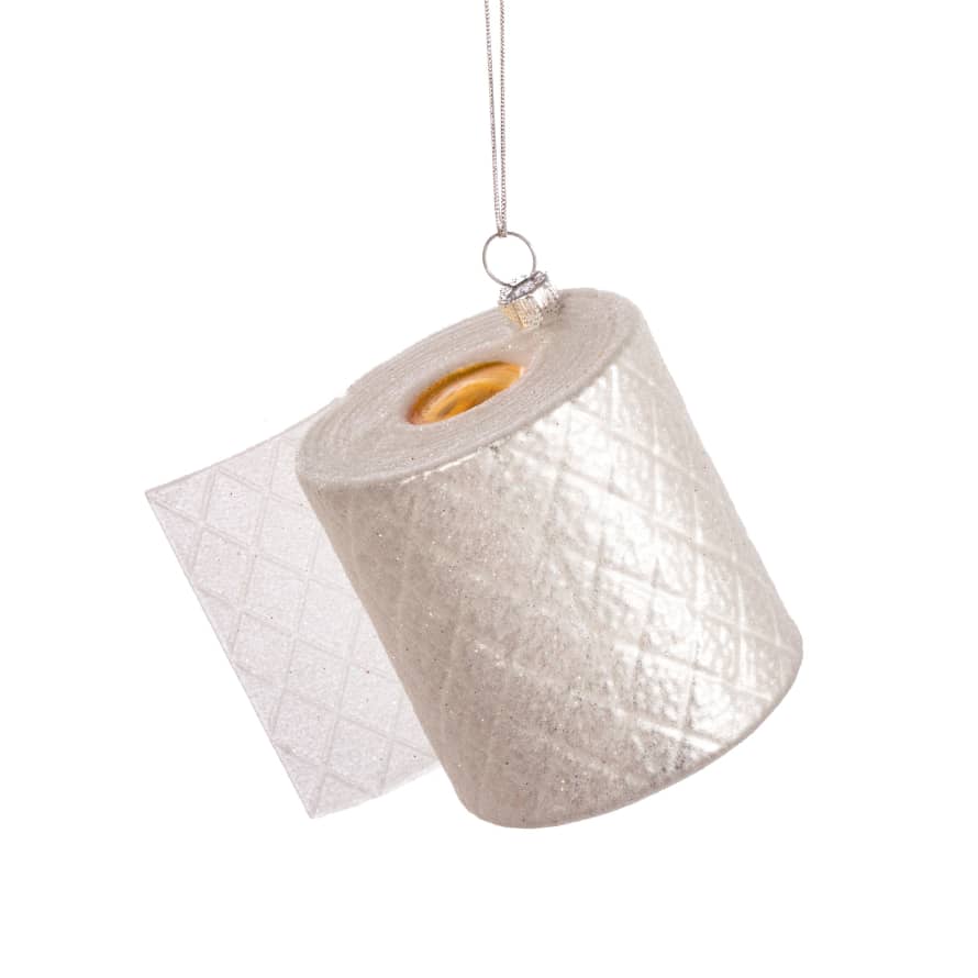 &Quirky Toilet Roll Shaped Bauble