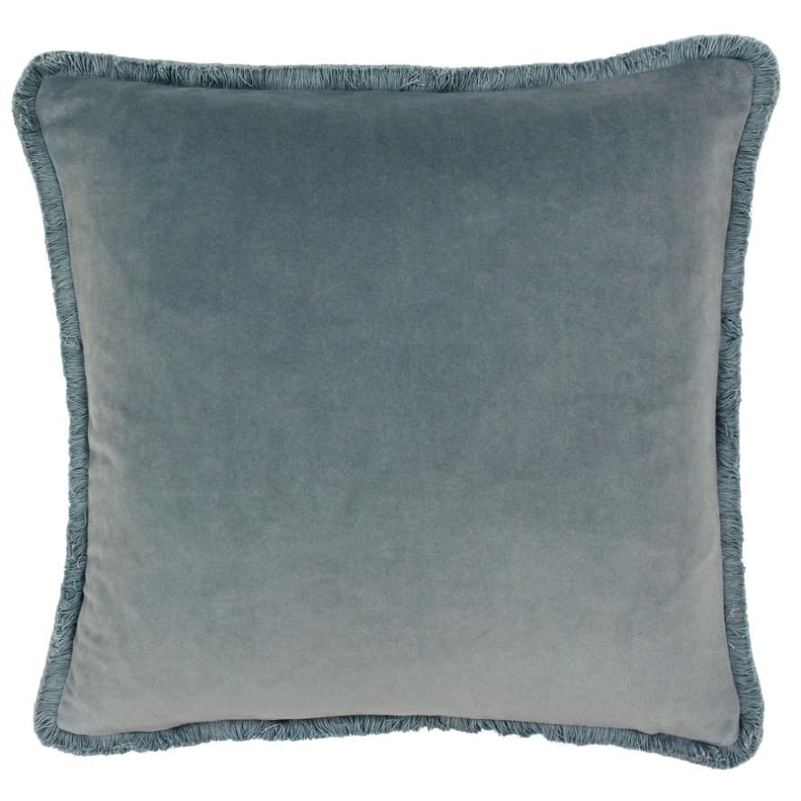 Victoria & Co. Blue Fringe Edge Cushion 45x45