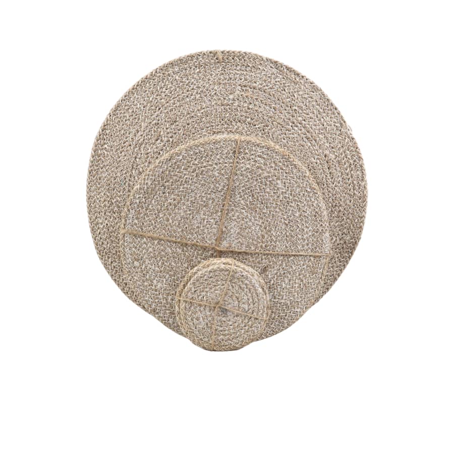 British Colour Standard Jute Serving Mat, Place Mats and Coasters - Pearl White