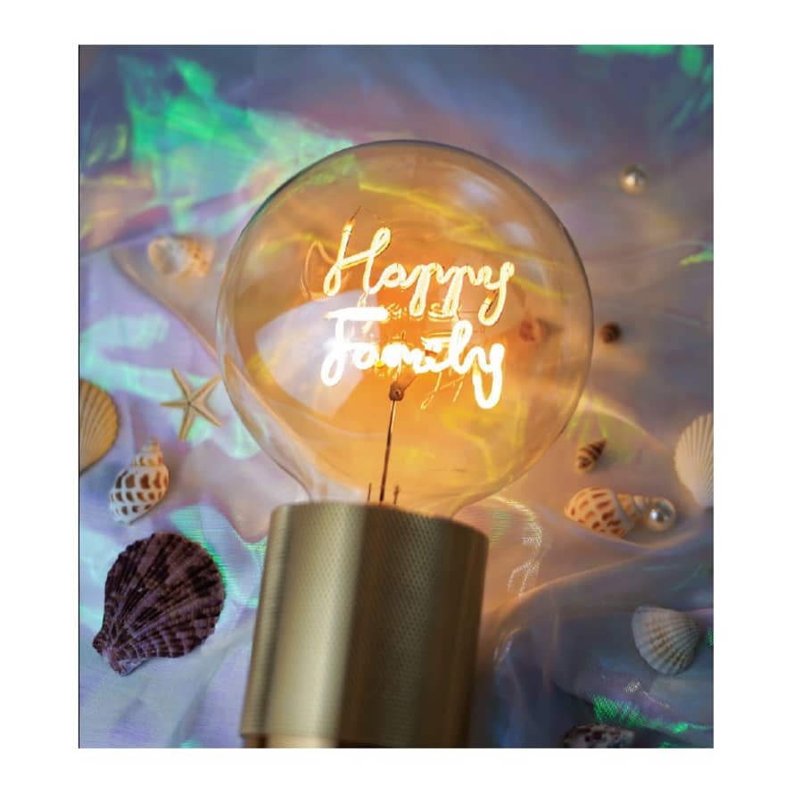 MITB - Message In The Bulb Ampoule LED A Message Happy Family Ambre