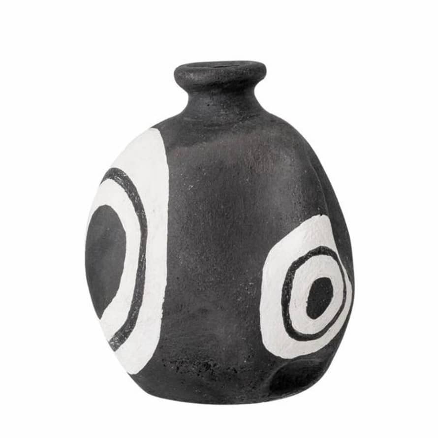 Bloomingville Black Terracotta Mika Deco Vase