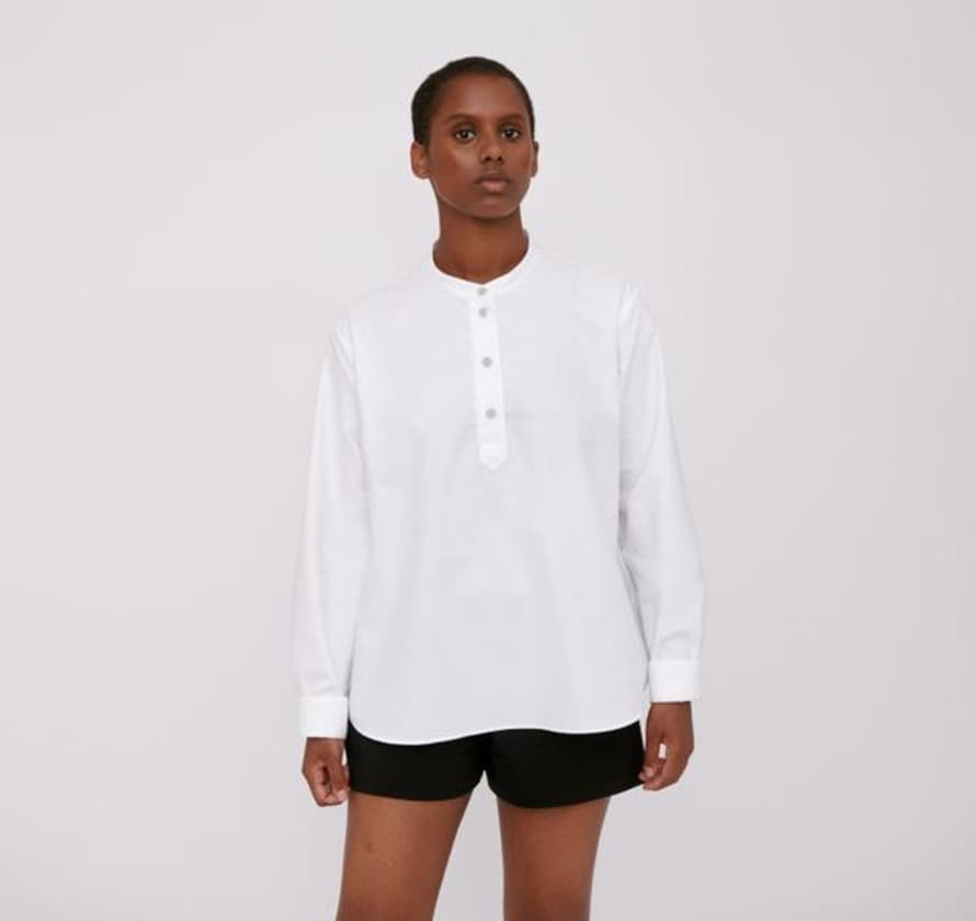 Organic Basics Organic Cotton Oxford Shirt Blanc
