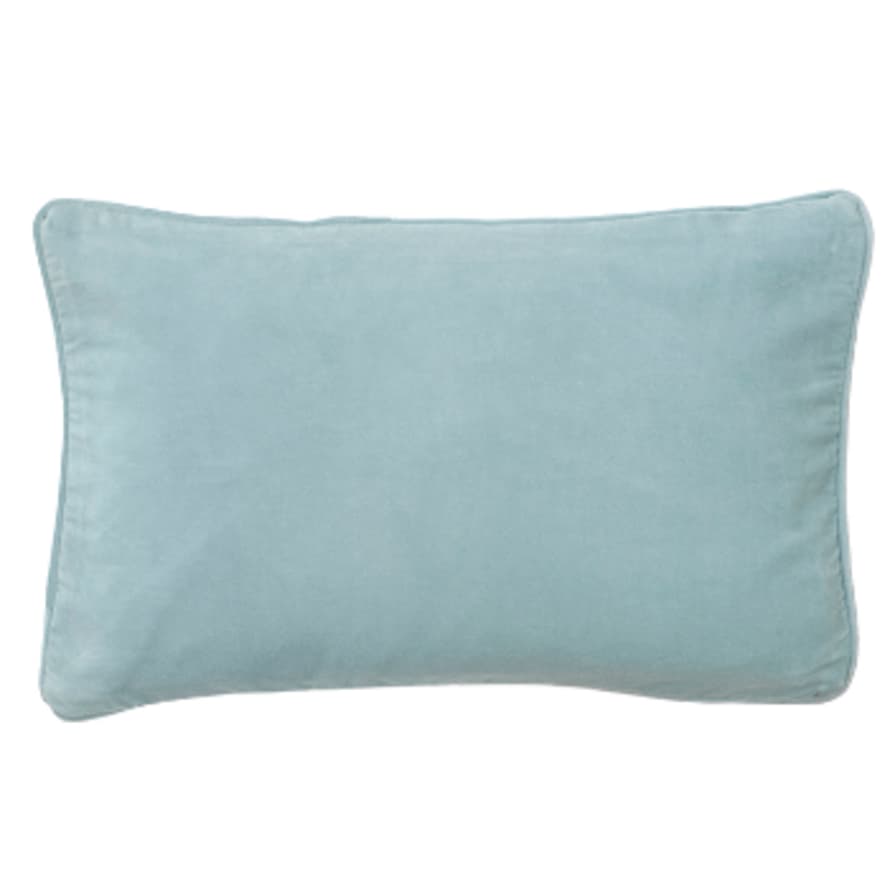 Bungalow DK Velvet & Down Cushion 33x50cm - Blue Light