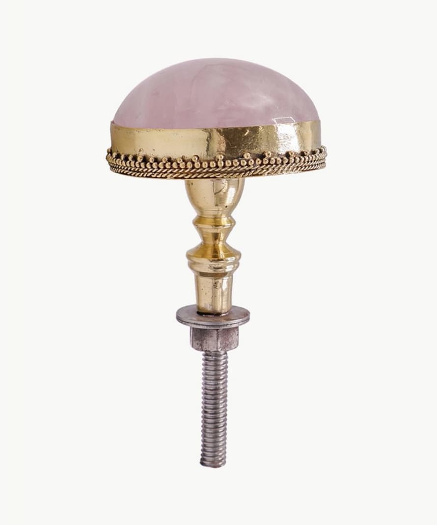 Doing Goods Set of 2 Moira Brass Knosb in Pink