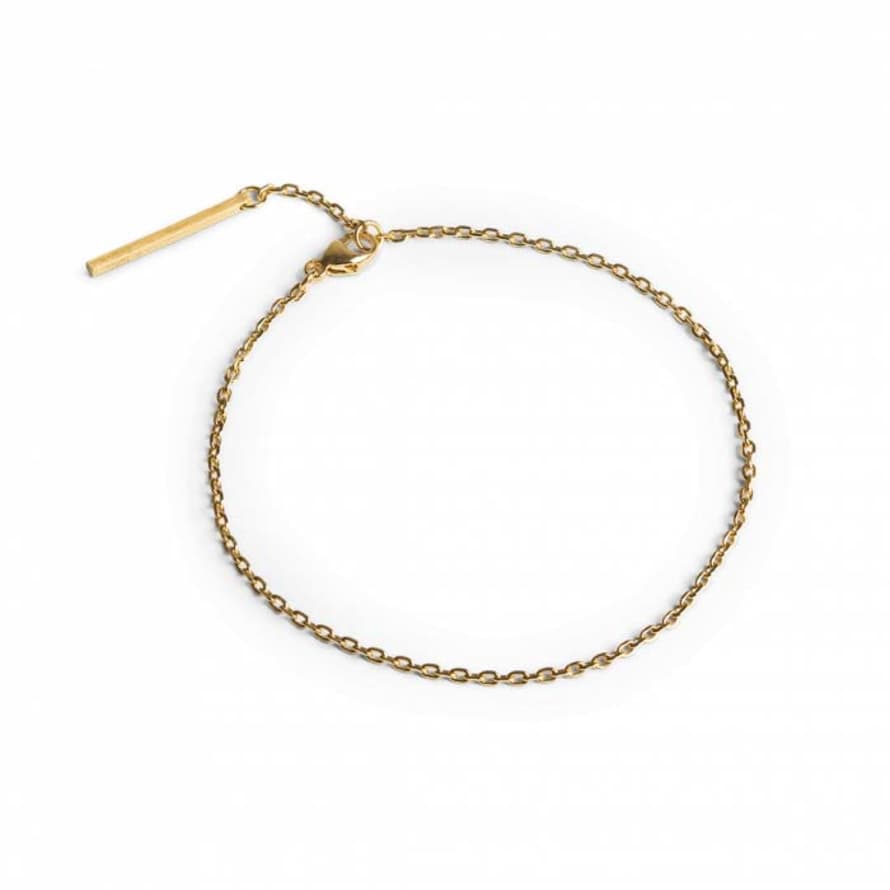 JANE KOENIG Gold Anchor Chain Bracelet