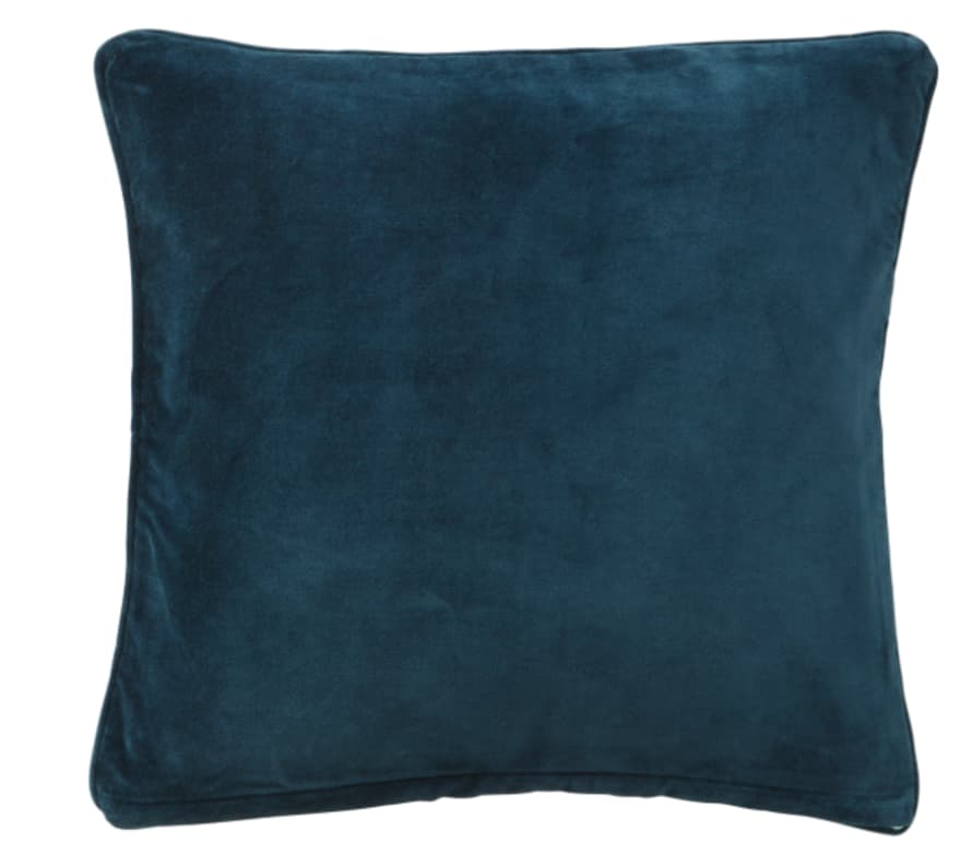 Pompon Bazar Velvet Cushion 50x50cm color Navy