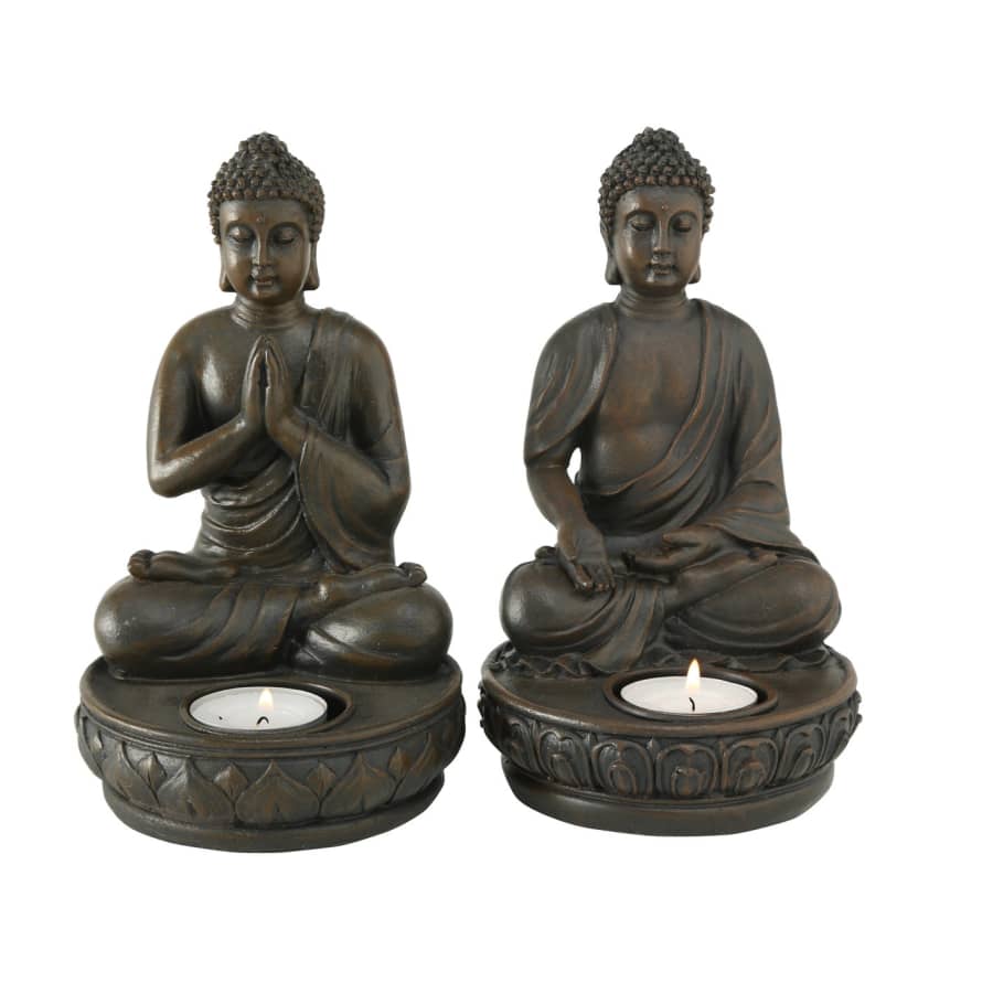 &Quirky Buddha Tealight Holder Pray or Palm Up