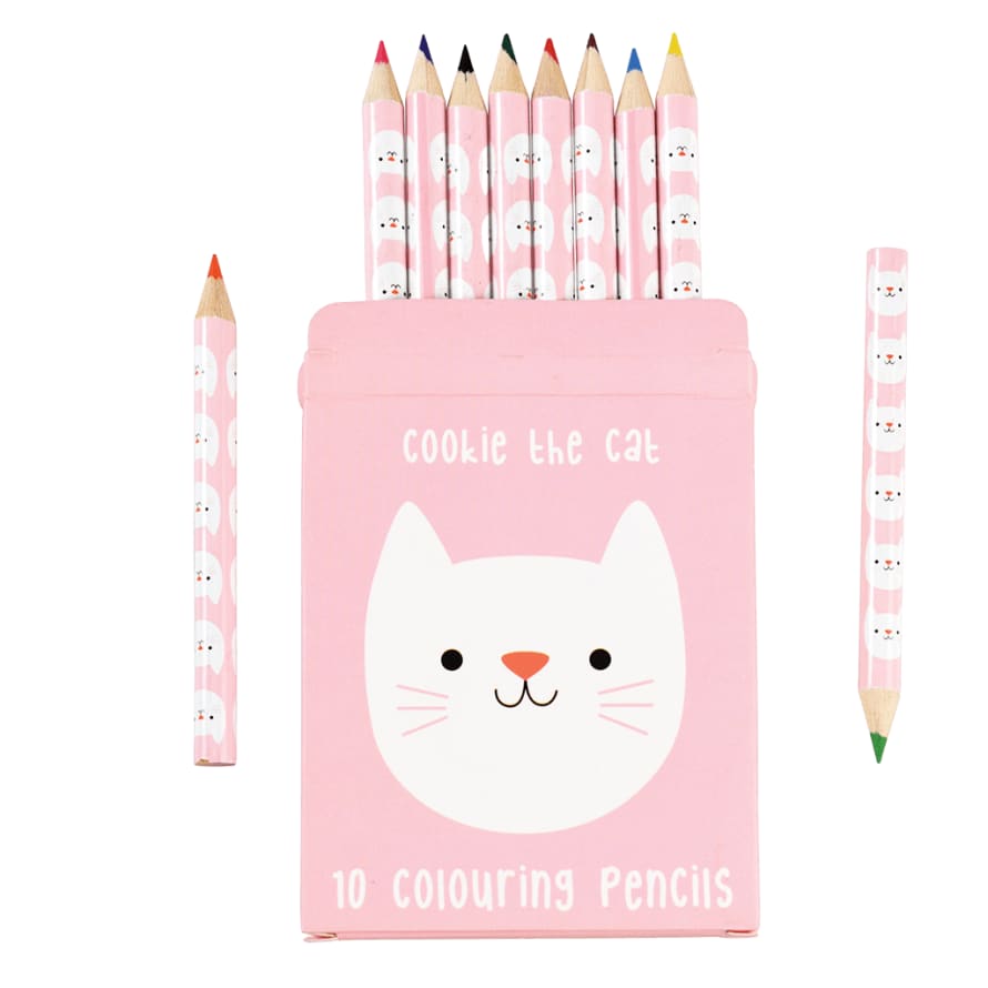Rex London Cookie The Cat Colouring Pencils (Set of 10)