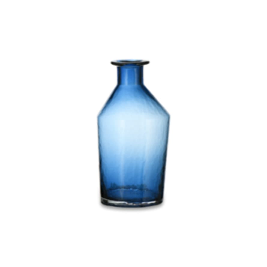 Nkuku Zaani Medium Glass Vase - Indigo Blue