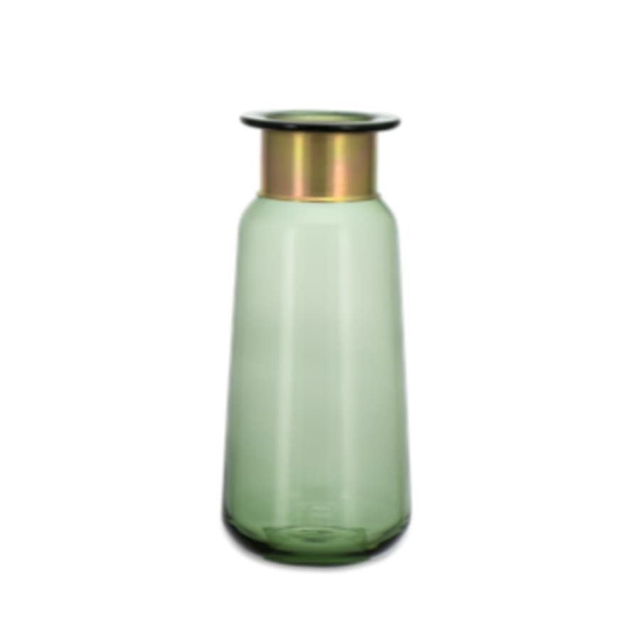 Nkuku Miza Green Glass Vase Large & Tall