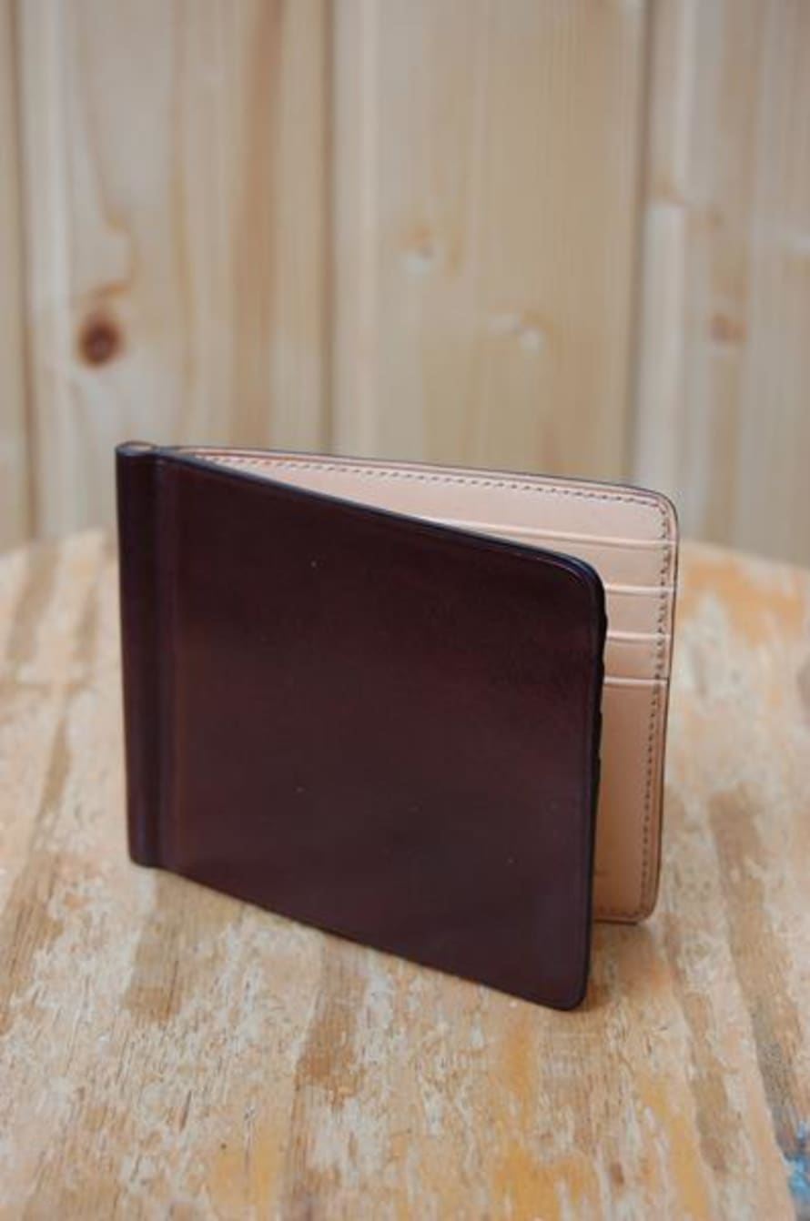 Il Bussetto Bi Fold Wallet With Money Clip Dark Brown