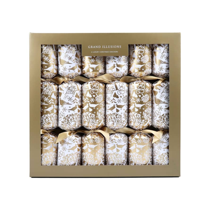 Grand Ilusions Luxury Christmas Crackers - Gold Partridge
