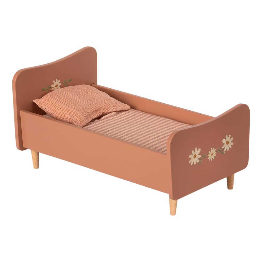 Maileg Wooden Bed - for Mini Mice and Rabbits - Rose Pink 