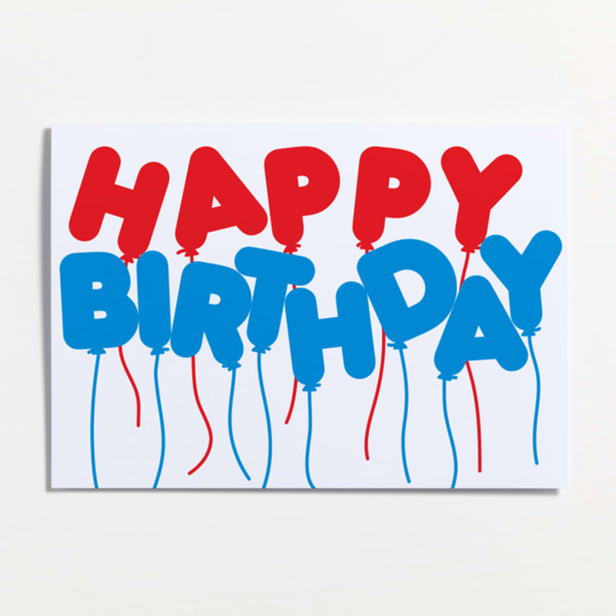 Crispin Finn Happy Birthday Balloons Card