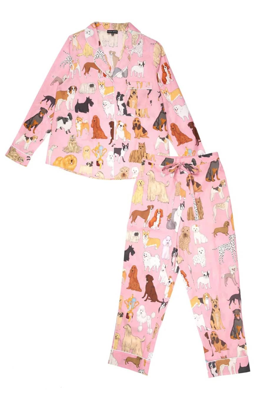 Karen Mabon Crufts Cotton Pyjama Set - Pink