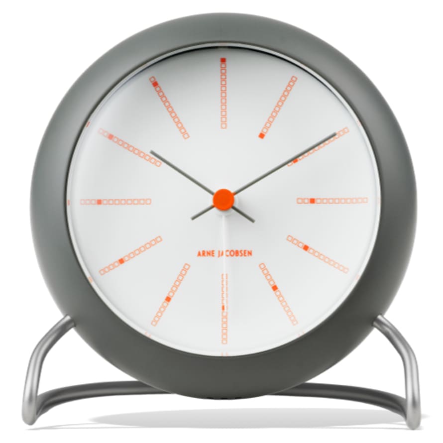 Arne Jacobsen Arne Jacobsen Bankers Table Alarm Clock Dark Grey