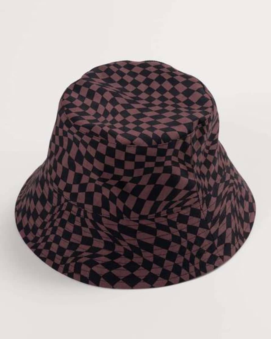 Baggu Bucket Hat Black Trippy Checker