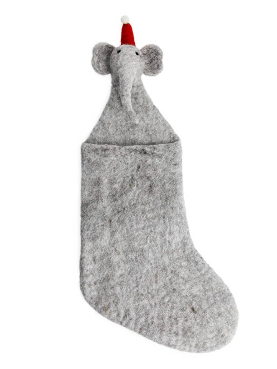 Afroart Elephant Stocking In Grey