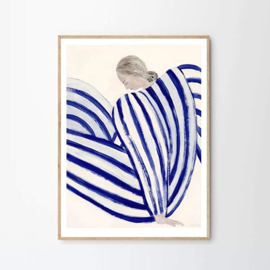 The Poster Club Blue Stripe At Concorde Print By Sofia Lind 50 X 70cm